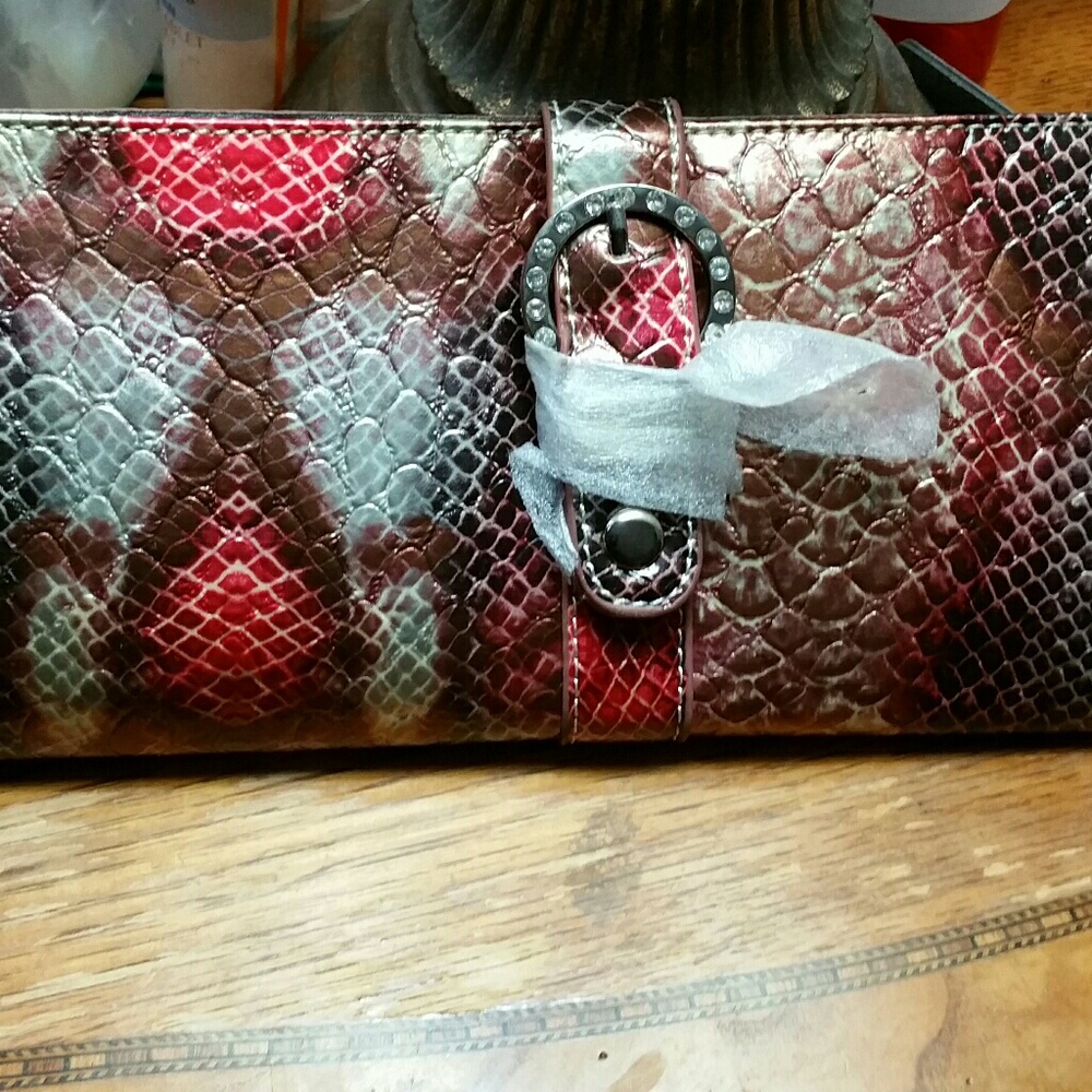 Multi-color Pink Clutch Purse